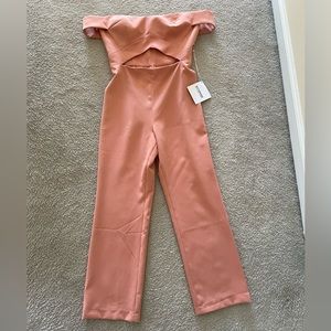 Kittenish “It” Girl Coral Jumpsuit Size Small